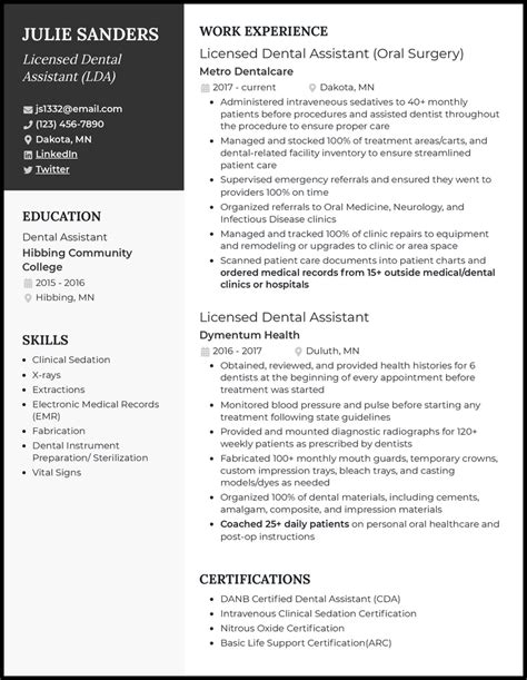 3 Oral Surgery Assistant Resume Examples Made For 2024