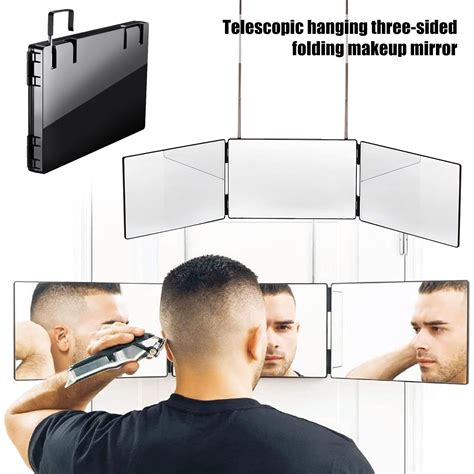 3 Way Trifold Haircut Mirror 360 Degree Mirror For Hair Cutting 3 Way Trifold Haircut Mirror 360 Degree Mirror For Hair Cutting