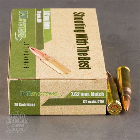 308 Winchester 7 62X51 Ammunition For Sale Israeli Military Industries 175 Grain Open Tip Match 20 Rounds