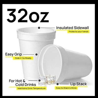 32 Oz Styrofoam Cups Crazy About Cups
