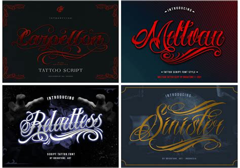 35 Best Cursive Tattoo Fonts For Graphic Designs