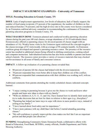 35 Free Impact Statement Samples To Download