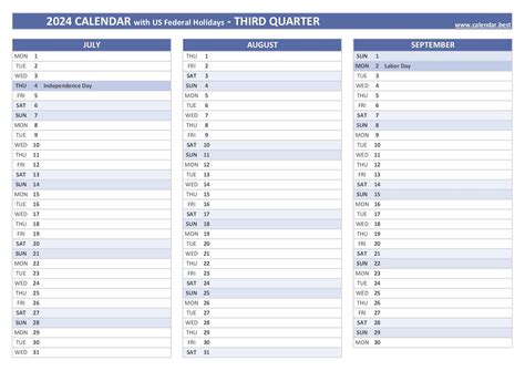 3Rd Quarter 2024 Calendar 3Rd Quarter 2024 Calendar