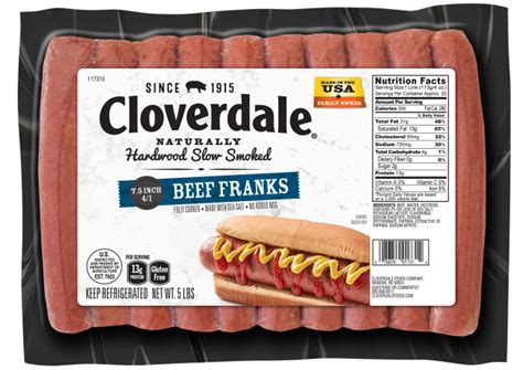 4 1 Beef Franks Cloverdale Foods