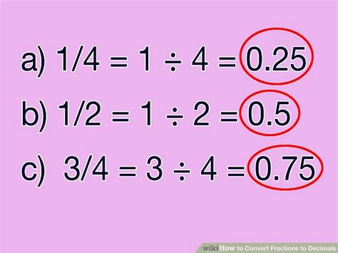 4 Easy Ways To Convert Fractions To Decimals Wikihow