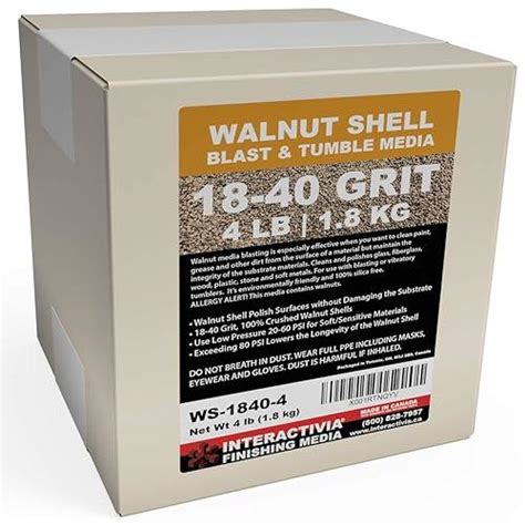 4 Lbs Or 1 8 Kg Ground Walnut Shell Media 18 40 Grit Fine Walnut Shells For Tumbling Vibratory Or Blasting Tools Home Improvement Amazon Com 4 Lbs Or 1 8 Kg Ground Walnut Shell Media 18 40 Grit Fine Walnut Shells For Tumbling Vibratory Or Blasting Tools Home Improvement Amazon Com
