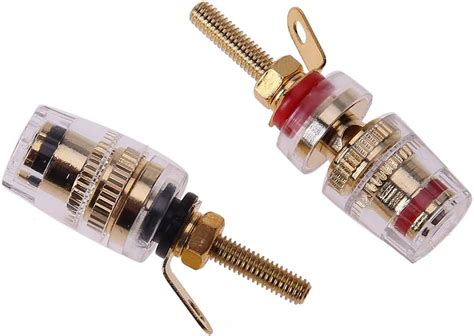 4 Pack Amplifier Terminal Connectors Insulated Binding Post Ends 5 Way