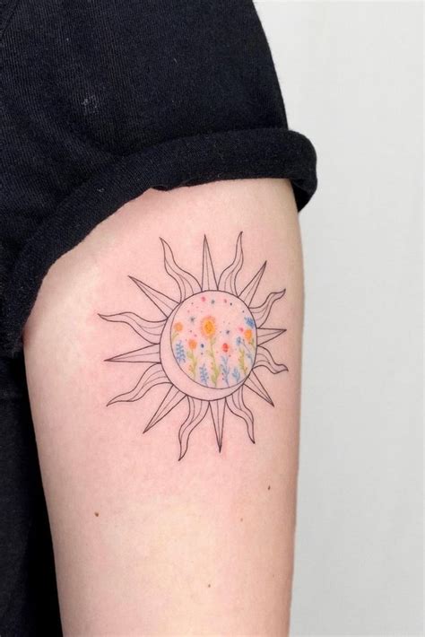 40 Brilliant Sun Tattoos For Women 2022 Guide 40 Brilliant Sun Tattoos For Women 2022 Guide