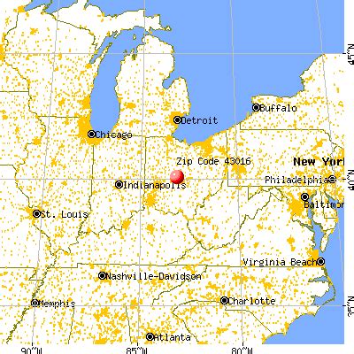 43016 Zip Code Maps Population Figures Demographics And Maps For 43016 Mapofzipcodes