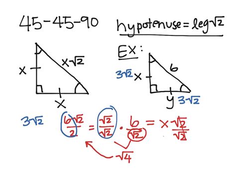 45 45 90 Triangle Examples Math Geometry Showme