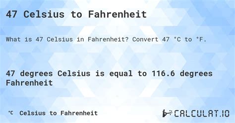 Convert 47 Celsius to Fahrenheit: Simple and Accurate Guide