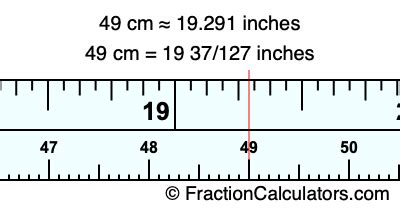5 Ways 49cm to Inches