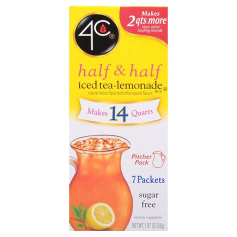 4C Half Half Iced Tea Lemonade Mix 7 Count 1 97 Oz Shoprite