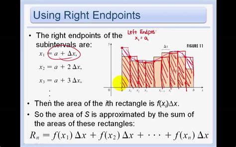 5 1 Areas Distances Riemann Sums Right Left Midpoints Youtube