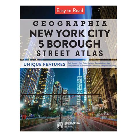 5 Boroughs Of New York City Atlas Geographia Maps