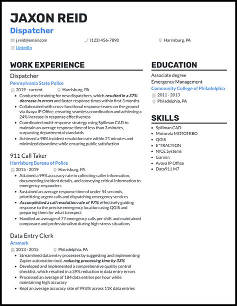5 Dispatcher Resume Templates Amp Examples For 2025