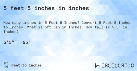 5 Feet 3 Inches In Meters Calculatio