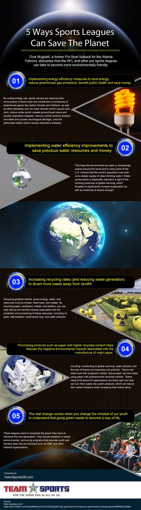 5 Ways Sports Leagues Can Save The Planet Infographic