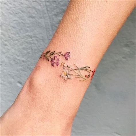 50 Meaningful Wrist Bracelet Floral Tattoo Designs For You Page 6 Of