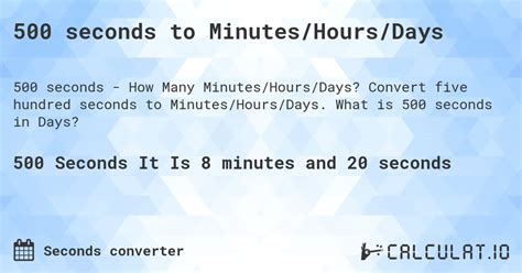 5 Ways to Convert Seconds