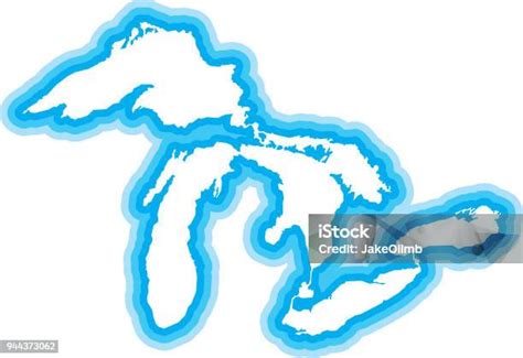 520 Great Lakes Outline Stock Photos Pictures Royalty Free Images Istock