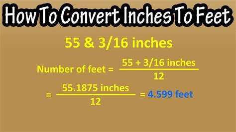 54 Inches to Feet Converter