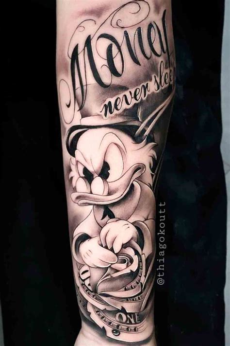 57 Best Donald Duck Tattoo Ideas To Save Today Duck Tattoos Gangsta