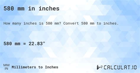 How to Convert 580 mm to inches: Easy Measurement Tips