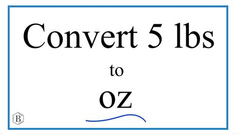 5lbs to oz Converter