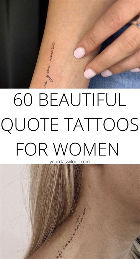 60 Inspirational Tattoo Quotes For Women Who Live By Their Words