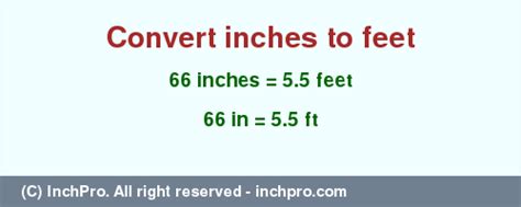 66 Inches In Ft Convert 66 Inches To Feet Inchpro Com