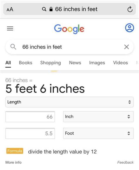5 Ways 66 Inches to Feet