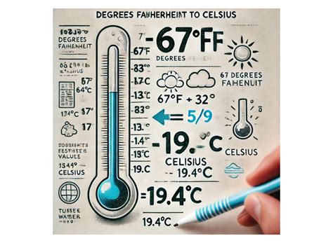 67 Degrees Fahrenheit to Celsius Converter