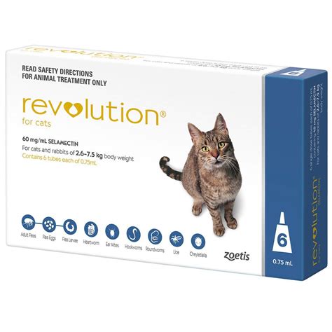 6Pk Revolution Flea Treatment For Cats Rabbits 2 6 7 5Kg Catch Com Au