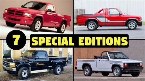 7 Special Limited Edition Dodge Dakota Pickup Trucks Rare