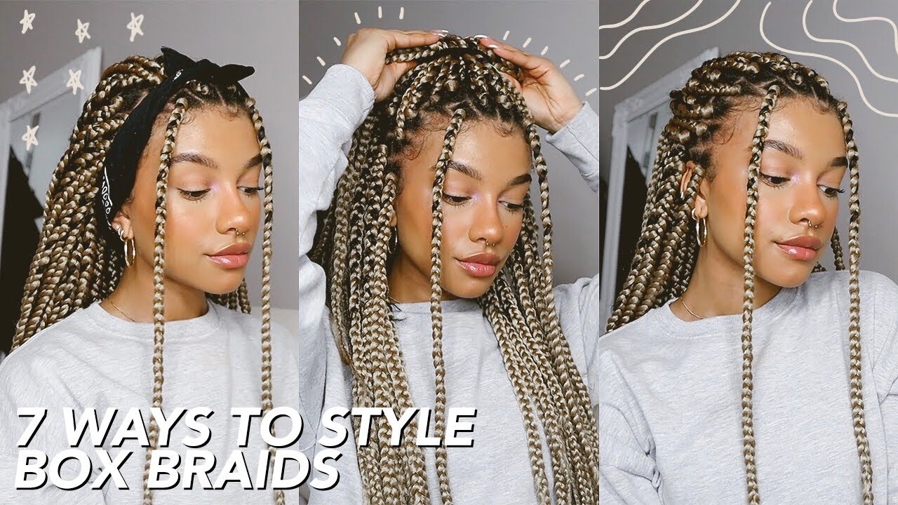 7 Ways To Style Box Braids Youtube
