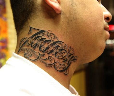 70 Awesome Tattoo Fonts Designs Art And Design Neck Tattoo For Guys