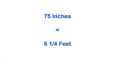 75 inches to feet converter