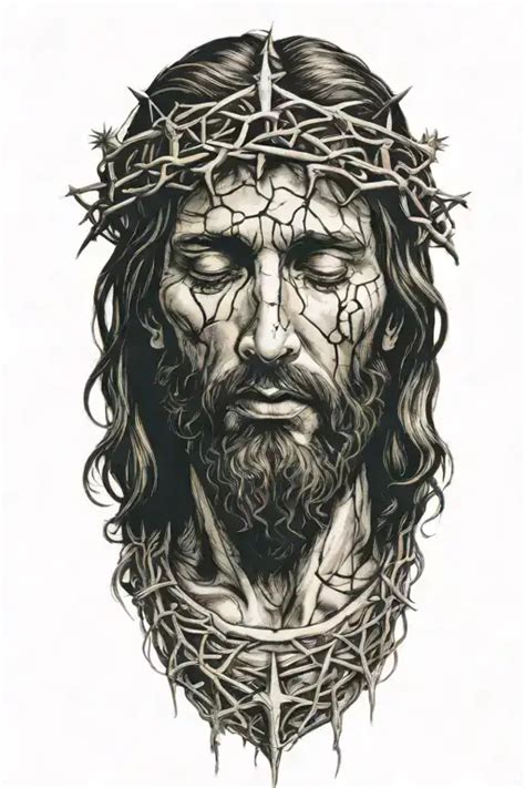763 Jesus Crown Of Thorns Tattoo Ideas Blackink Ai