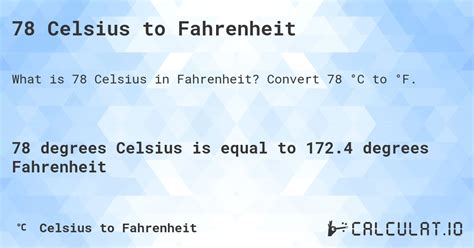 78 Fahrenheit To Celsius Calculatio
