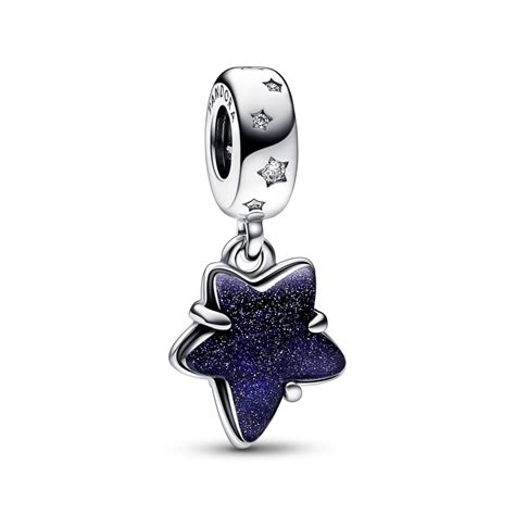 792368C01 Pandora Moments Charm Pendant Murano Toile Galaxie C Leste