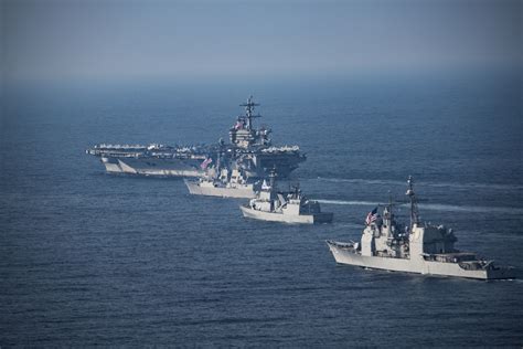 7Th Fleet Area Of Operations March 22 2017 United States And The Republic Of Korea Navy Vessels Participate In A Photo Exercise During Exercise Foal Eagle The Carl Vinson Carrier Strike Group 7Th Fleet Area Of Operations March 22 2017 United States And The Republic Of Korea Navy Vessels Participate In A Photo Exercise During Exercise Foal Eagle The Carl Vinson Carrier Strike Group