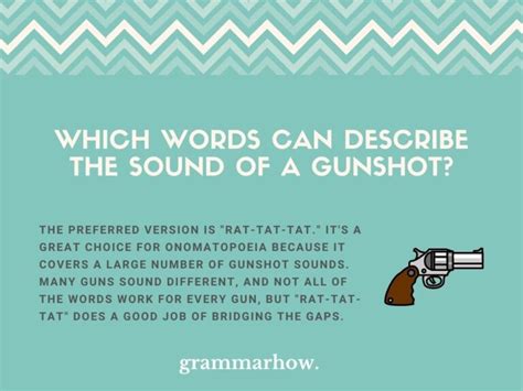 8 Best Words For The Sound Of A Gunshot Onomatopoeia