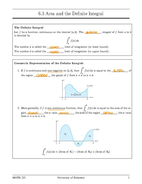 9 3 The Definite Integral