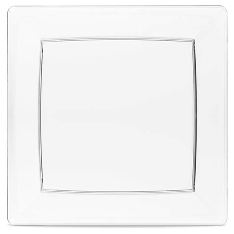 9 Clear Square Plastic Plates 50 Count Oasis Creations