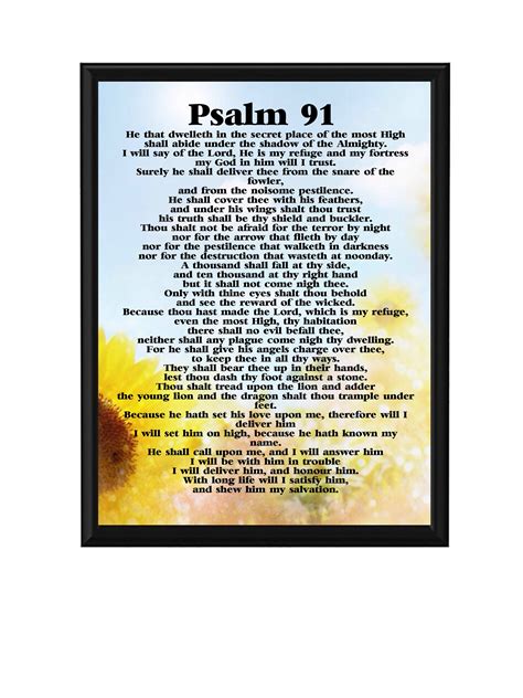 91St Psalm Kjv Digital Download Prayer For God S