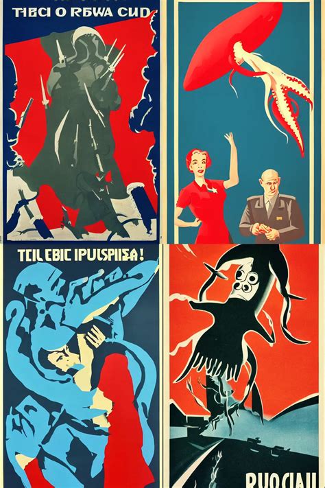 A Cold War Propaganda Poster Depicting The Russians As Stable Diffusion