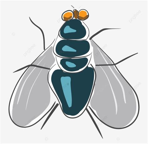 A Dark Blue Fly With Six Legs Two Yellow Cartoon Png And Vector With A Dark Blue Fly With Six Legs Two Yellow Cartoon Png And Vector With