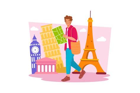 A Man Walking To Explore Places In The City 23609293 Vector Art At Vecteezy A Man Walking To Explore Places In The City 23609293 Vector Art At Vecteezy