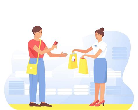 A Satisfied Buyer Makes A Purchase From The Seller In The Store 2183756